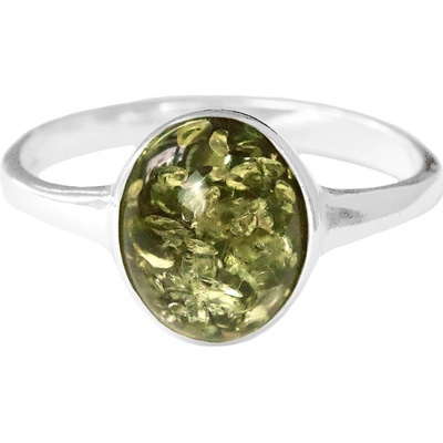jantario Jantárový prsteň Čistota zelený 660255