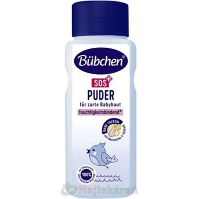 Bubchen SOS+ Púder proti začervenaniu s kukuričným škrobom a jojobovým olejom 80 g