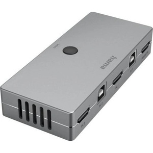 Hama KVM превключвател Hama Connect2Switch, 4-портов, USB, HDMI, Вкл. кабели (HAMA-200135) - hits
