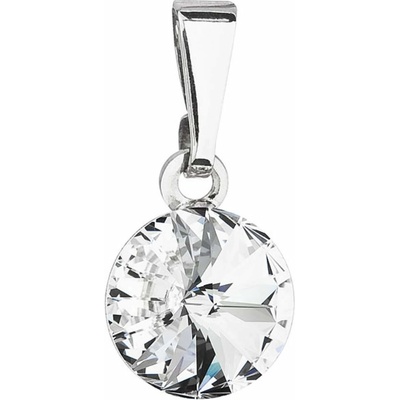 Pavona Přívěsek bižuterie s křišťálem Preciosa bílý kulatý 54018.1 Krystal