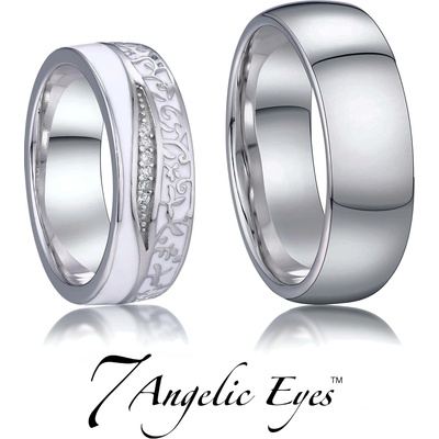 7 Angelic Eyes Stříbrný pánský snubní prsten 039 Ron