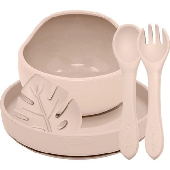 PETITE&MARS Set jedálenský silikónový TAKE&MATCH Desert Sand 4 ks