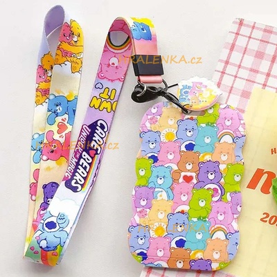 Šňůrka na krk 23574 s cedulkou na ID karty Care Bears