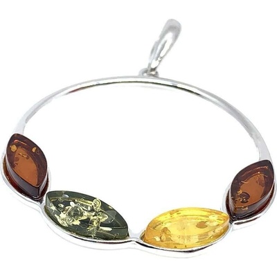Jan Kos jewellery Stříbrný přívěsek s jantarem 12125464