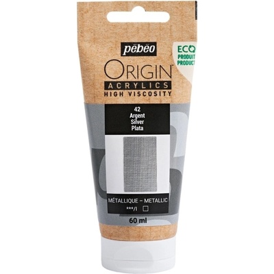 Pébéo Origin АКРИЛНА боя Silver 60 ml 1 бр (817042)