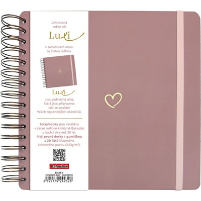 Scrapbook Luxi lamino starorůžová