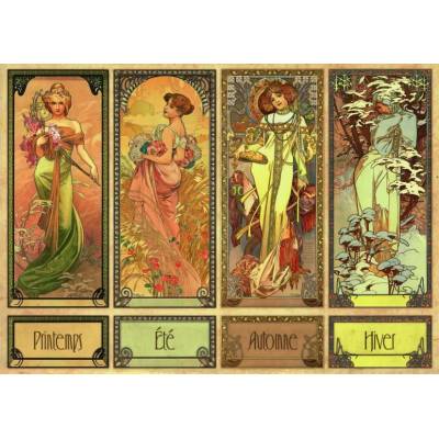 D-Toys - Puzzle Mucha: Seasons - 1 000 piese