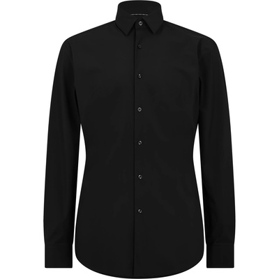 HUGO BOSS Риза с дълъг ръкав Boss Men's P-Hank Poplin Long Sleeve Shirt - Black