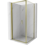 Mexen Exo-F сгъваема душ кабина 90 x 90 см, прозрачна, златна - 816-090-090-50-00 (816-090-090-50-00)