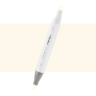 Lihová fixa OHUHU oboustranná Brush & Chisel, Milk White (YR212)