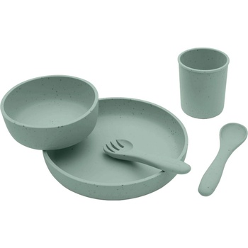 KikkaBoo Сет за хранене от 5 части KikkaBoo Platinum Silicone - Sage (31302050001)