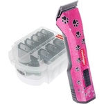 Heiniger Saphir Cordless Pink Paws Clipper (With No. 10 Blade) With Heiniger 9 Pc Comb Guide Set машинка в комплект с приставки