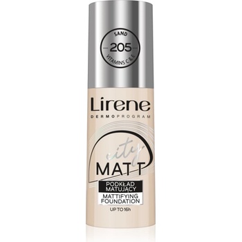 Lirene City Matt матиращ флуид фон дьо тен с изглаждащ ефект цвят 205 Sand 30ml