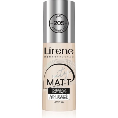 Lirene City Matt матиращ флуид фон дьо тен с изглаждащ ефект цвят 205 Sand 30ml