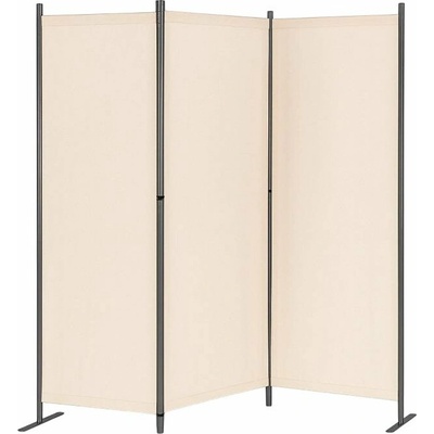 MultiGarden AW-022/3TLG Skládací zahradní a pokojový paraván 3 dílný 167 x 164 cm béžový