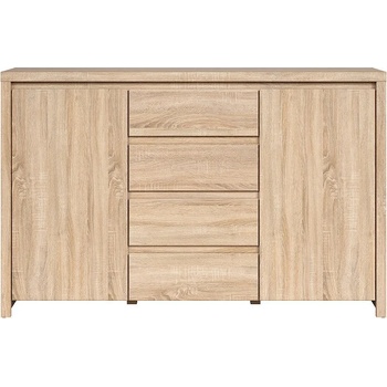 Image 1 of Black Red White Скрин с две врати и четири чекмеджета kaspian kom2d4s