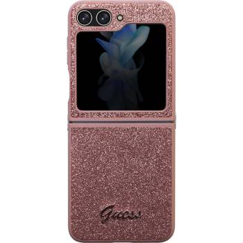 Image 1 of GUESS Гръб Guess PC/TPU Glitter Flakes Metal Logo Case за Samsung Galaxy Z Flip 5 - Розов
