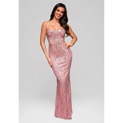 Edoti Evening dress LA-OM-DL ružová