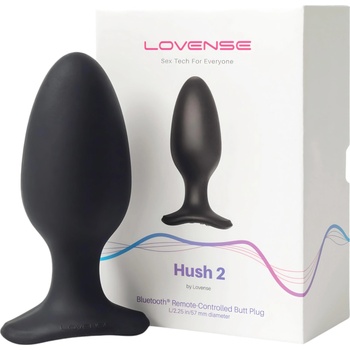 Lovense Hush 2 L - мини анален вибратор с акумулатор (57мм) - черен