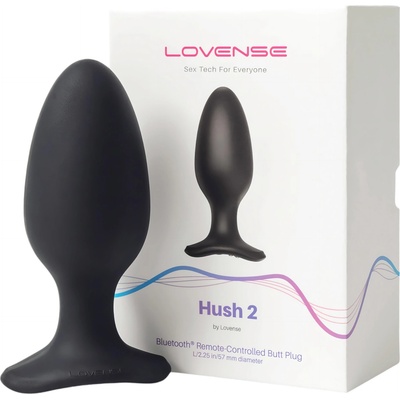 Lovense Hush 2 L - мини анален вибратор с акумулатор (57мм) - черен