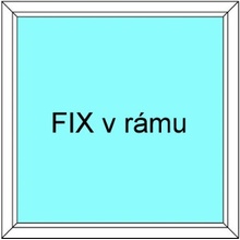 Ekosun Plastové okno Ekosun 6 Jednodílné Fix v Rámu 90x40 Bílá - Bílá