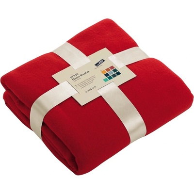 James & Nicholson fleece deka JN950 červená 130x170