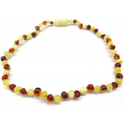 Prosperk jantarové korálky pro děti kulaté leštěné mléčné a koňakové S4568 – Zboží Dáma