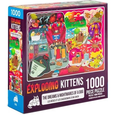 Exploding Kittens Пъзел Exploding Kittens от 1000 части - Кучешки кошмари (PDOGS-105)