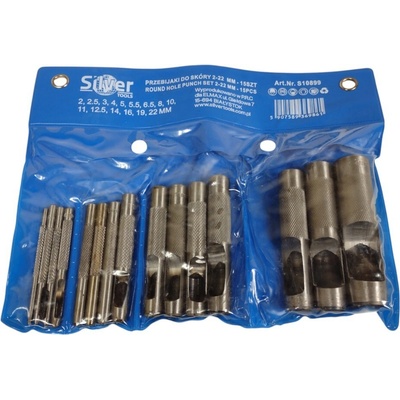 Pro-Tech shop Dierovače na kožu sada 15ks 2-22mm 67376