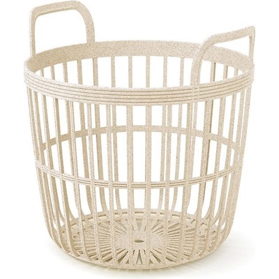 Prosperplast Koš s uchy Zoe Basket Eco Wood krémový 36,4cm