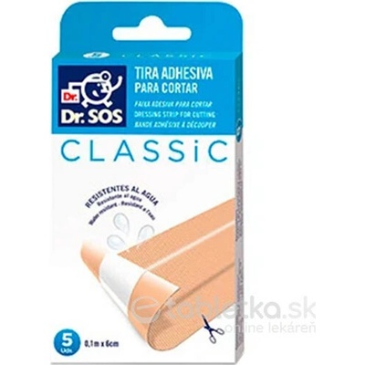 Dr. SOS Classic vodoodolná náplasť 10x 6 cm 5 ks