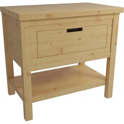 NATUREL Koupelnová skříňka pod umyvadlo Naturel Country 79,5x85x53 cm přírodní COUNTRY80ZBUNA - COUNTRY80ZBUNA