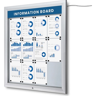 Jansen Display Exteriérová vitrína 12 x A4 1025 x 1167 mm