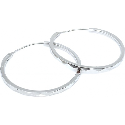 Jan Kos jewellery stříbrné náušnice kruhy 12119093