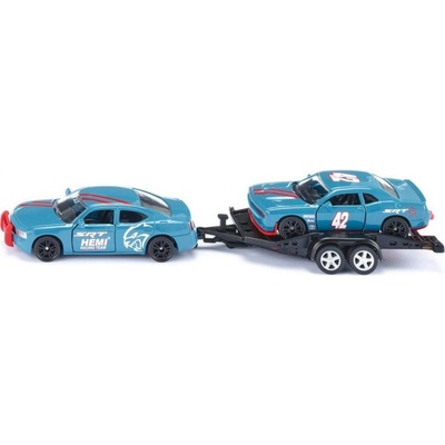 Siku Super 2565 Dodge Charger se závodním autem na vleku