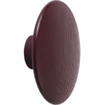 Muuto Кука за стена Dots Wood 9 см бургундско-червена (03273)