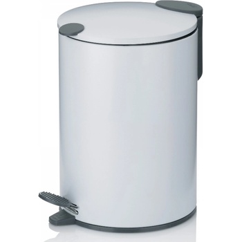 Kela Кош за отпадъци с педал Mats - бял - 3 л (KELA 23613)