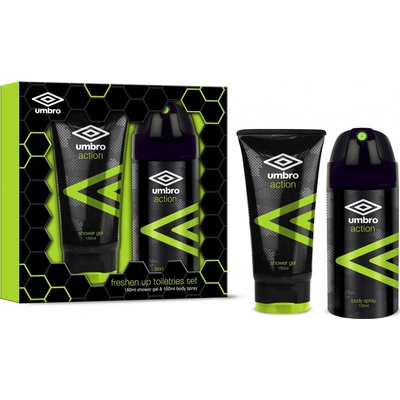 Umbro Action deospray 150 ml + sprchový gel 150 ml dárková sada