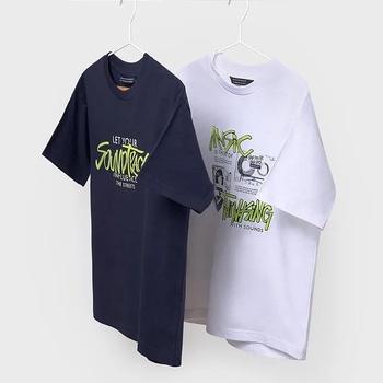 MAYORAL Комплект 2 тениски къс ръкав тъмно синя и бяла за момче Майорал