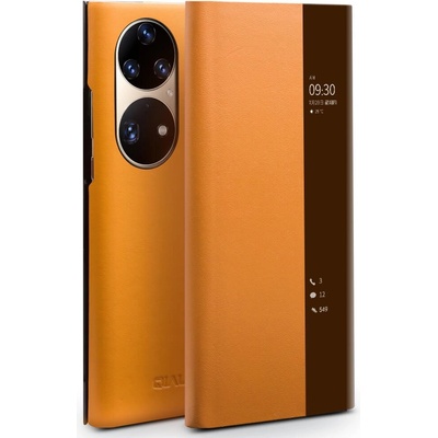 Qialino Активен Калъф за Huawei P50 Pro, Qialino Smart Book Case, Жълт (5901017205514)