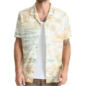 Roark Мъжка риза с копчета Roark Gonzo S/S Woven Shirt - Seafoam - размер XL (033-3046-0114)