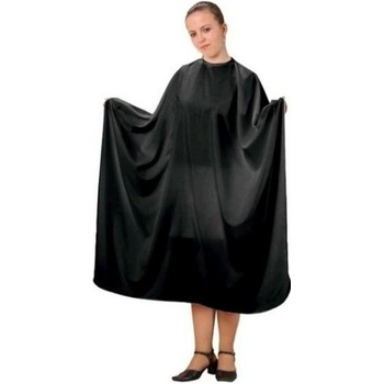 Fox Collection Kadernícky strihací plášť Silky Line so zapínaním na cvoky čierny