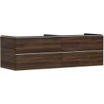Hansgrohe Xelu Q - Шкафче за умивалник, 50x156x55 см, 4 чекмеджета, тъмен орех/матово бяло 54093700 (54093700)