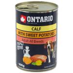 ONTARIO Can Mini Calf, Sweetpotato, Dandelion and linseed oil - консерва за куче с телешко, сладки картофи, глухарче и ленено масло 400 гр, Чехия 214-2017