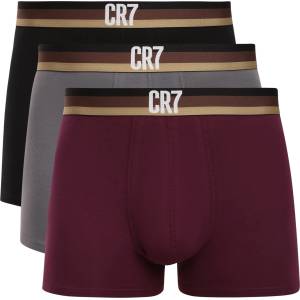 CR7 Комплект три - мъжки боксерки CR7 многоцветни CR7 | Cheren Cherven Siv Mnogotsveten | МЪЖЕ | XL