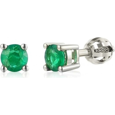 Gems Luxusní peckové náušnice Serenith se smaragdy bílé zlato Šroubek 585-38-3-0577.1B00.0.00.606.05