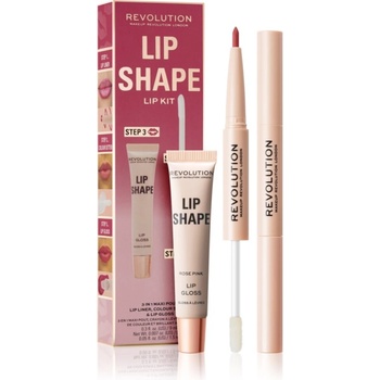 Revolution Beauty Lip Shape Kit комплект за устни цвят Rose Pink