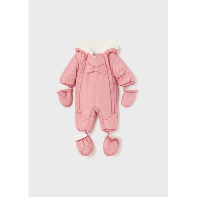 Kombinéza s kožešinkou MAŠLIČKA tmavě růžová NEWBORN Mayoral