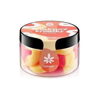 CBD WAY Kyselé želé kroužky s příchutí broskve 250 mg 100 g
