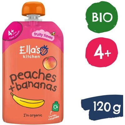 Ella's Kitchen BIO Банан с праскова (120 г)